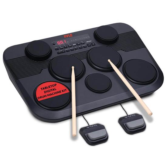 Pyle - PTED03 , Musical Instruments , Drums , Electronic Table Digital Drum Kit Top w/ 7 Pad Digital Drum Kit