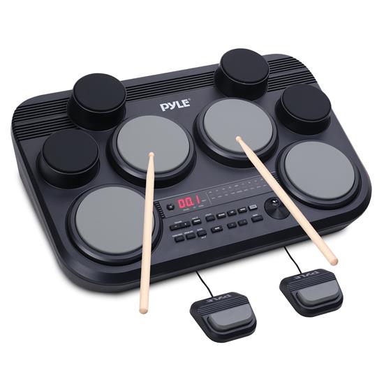 Pyle - PTED09 , Musical Instruments , Drums , Electronic Table Digital Drum Kit Top w/ 8 Pad Digital Drum Kit