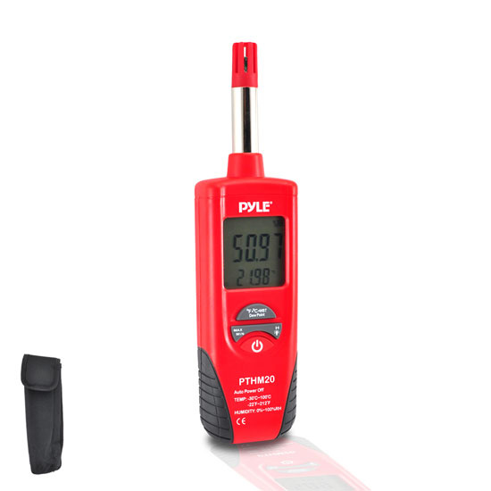 Pyle - PTHM20 , Tools and Meters , Temperature - Humidity - Moisture , Temperature and Humidity Meter With Dew Point and Wet Bulb Temperature