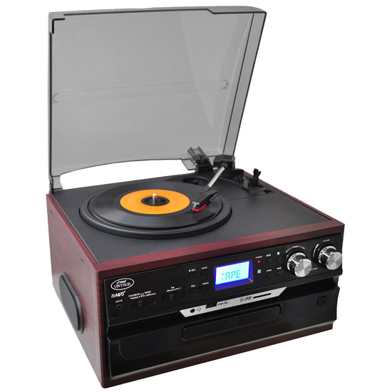 Pyle - PTTCDS7U , Musical Instruments , Turntables - Phonographs , Sound and Recording , Turntables - Phonographs , Vintage Classic Style Turntable Vinyl Record Player with Recording Ability