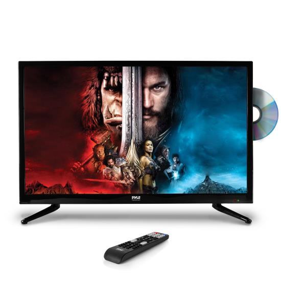 Pyle - PTVDLED32.5 , Home and Office , TVs - Monitors , 32’’ LED TV - HDTV with Built-in Multimedia Disc Player, HD 1080p Support