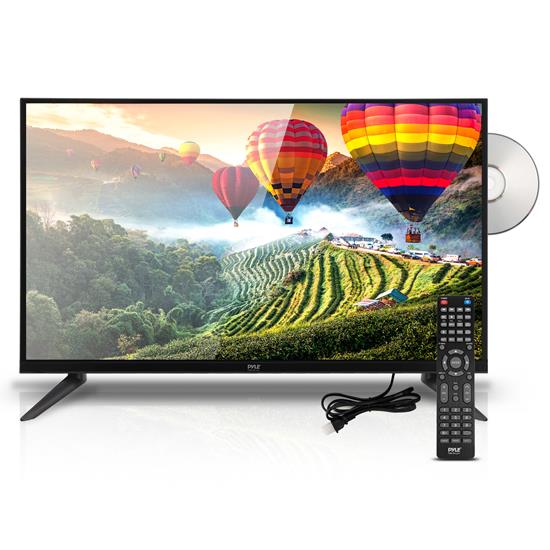 Pyle - PTVDLED33 , Home and Office , TVs - Monitors , 32’’ HD DLED TV - Flat Screen TV with Multimedia Disc Combo with Built-in Full Range Stereo Speakers and Full Function Remote Control