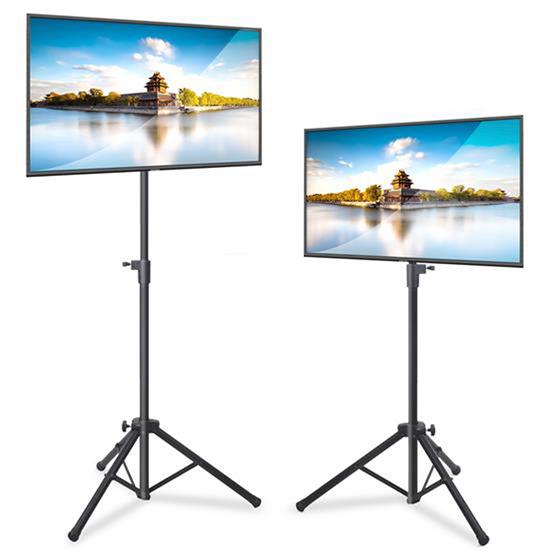 Pyle - PTVSTNDPT3215X2 , Musical Instruments , Mounts - Stands - Holders , Sound and Recording , Mounts - Stands - Holders , 2 Pcs. Tripod TV Stand - Portable Flat Panel Television & Monitor TV Mount Stand, Height Adjustable (for TVs up to 32’’)
