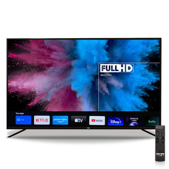 Pyle - PTVWEB75UHD.5 , Home and Office , TVs - Monitors , 75’’ UHD DLED Smart TV - Digital and Analog TV, Supports Up to 3840×2160 Resolution, Built-in WebOS 5.0 Operating System