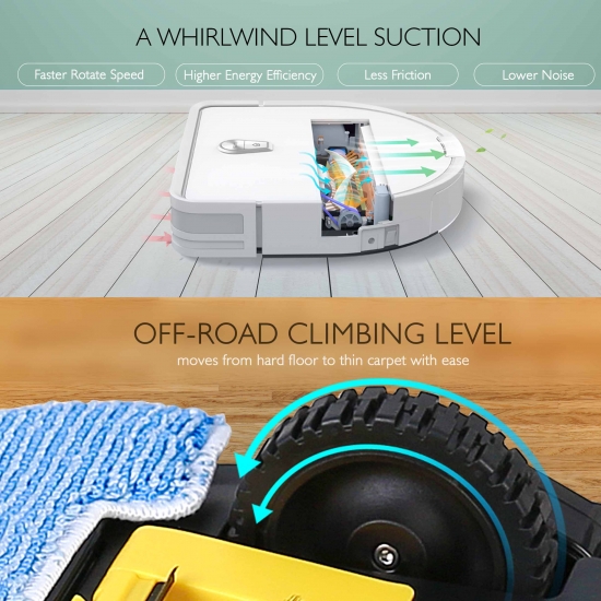 pure clean smart robot cleaning vacuum with remote control
