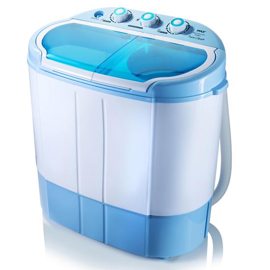 Pyle - PUCWM22 , Home and Office , Vacuums - Steam Cleaners , Deco Home Compact Home Washer &amp; Dryer - Portable Mini Washing Machine and Spin Dryer (Blue)