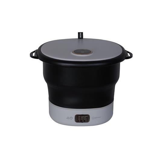 Pyle - PUCWM44.5 , Home and Office , Vacuums - Steam Cleaners , Portable Mini Washing Machine Bucket Washer for Clothes Laundry Lightweight and Easy to Bring for Camping, RV, Travel, Small Spaces Folding (Black and White)