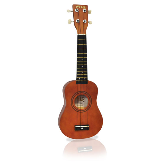 Pyle - PUKT15BR , Musical Instruments , Banjo - Ukulele , 21'' inch Soprano Ukulele, Beginner Kit, Includes Gig Bag, Pick, Pitch Pipe (Maple/Dark Brown Finish)