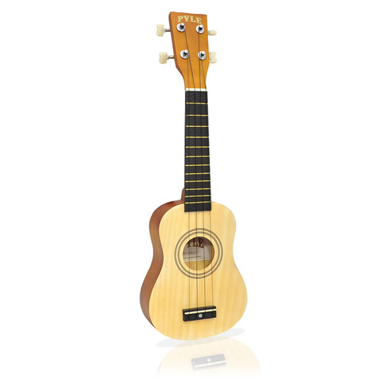 Pyle - PUKT15NT , Musical Instruments , Banjo - Ukulele , 21'' inch Soprano Ukulele, Beginner Kit, Includes Gig Bag, Pick, Pitch Pipe (Natural Light Wood Finish)