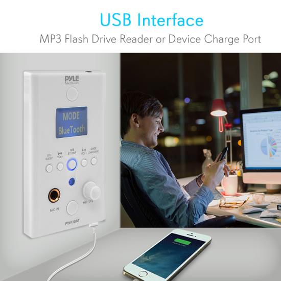 Pyle PWA20BT Tools and Meters Wall Plates InWall Control Home and Office Wall