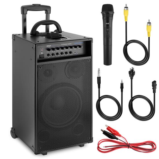 Pyle - PWMA1080IBT , Sound and Recording , PA Loudspeakers - Cabinet Speakers , Wireless Portable Bluetooth PA Speaker System, Built-in Rechargeable Battery, iPod Dock, 800 Watt