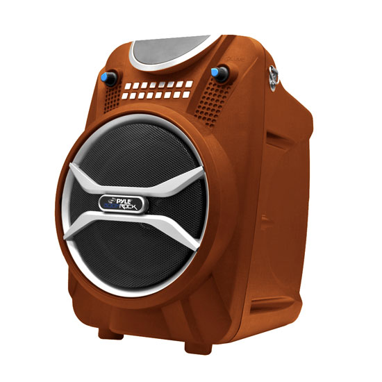 Pyle - PWMAB210OR , Sound and Recording , SoundBars - Home Theater , Boom Rock Bluetooth Karaoke Speaker and Recording System, Built-in Rechargeable Battery, Wireless Microphone, USB/SD Card Readers, FM Radio and Remote Control (Orange)