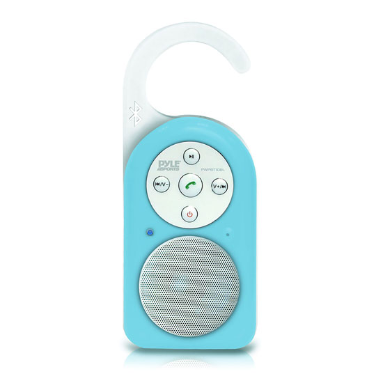 Pyle - PWPBT10BL , Sports and Outdoors , Portable Speakers - Boom Boxes , Gadgets and Handheld , Portable Speakers - Boom Boxes , Bluetooth Wireless Shower Speaker & Hands Free Speaker-phone W/ AUX IN (Blue Color)