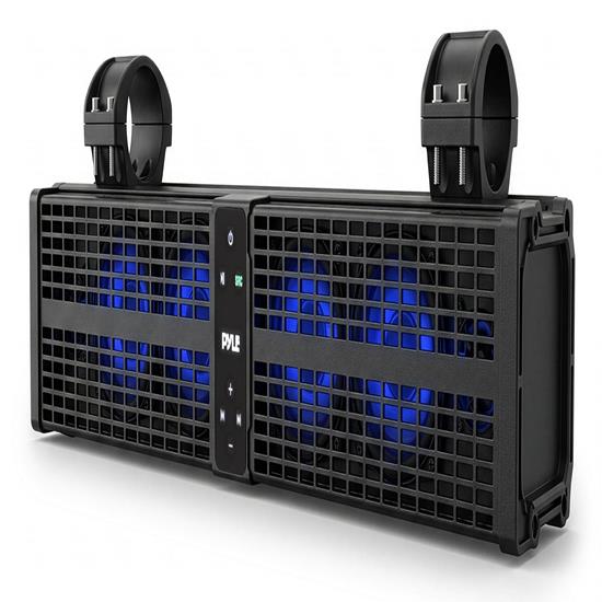 Pyle - PWPSB2402.5 , Sound and Recording , SoundBars - Home Theater , 24” Powered ATV/UTV Soundbar System - Built-in Class D Stereo Power Amplifier w/ Wireless BT Streaming and LED Lights