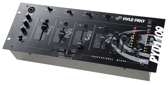 Pyle - PYD1100 , Sound and Recording , Mixers - DJ Controllers , 19'' Rack Mount 4 Channel Professional Mixer 