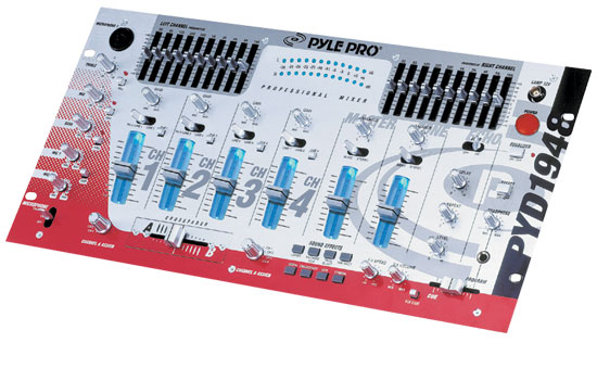 Pyle - pyd1948 , Sound and Recording , Mixers - DJ Controllers , 19'' Rack Mount 4CH Professional Mixer with SFX and Echo