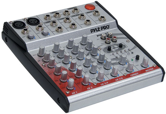 Pyle - PYD6070 , Sound and Recording , Mixers - DJ Controllers , 6-Channel 2-Bus Console mixer