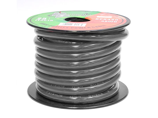 Pyle - RPB425 , Sound and Recording , Cables - Wires - Adapters , 4 Gauge Black Ground Wire 25 ft. OFC