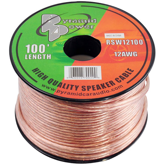 Pyle - RSW12100 , Sound and Recording , Cables - Wires - Adapters , 12 Gauge 100 ft. Spool of High Quality Speaker Zip Wire