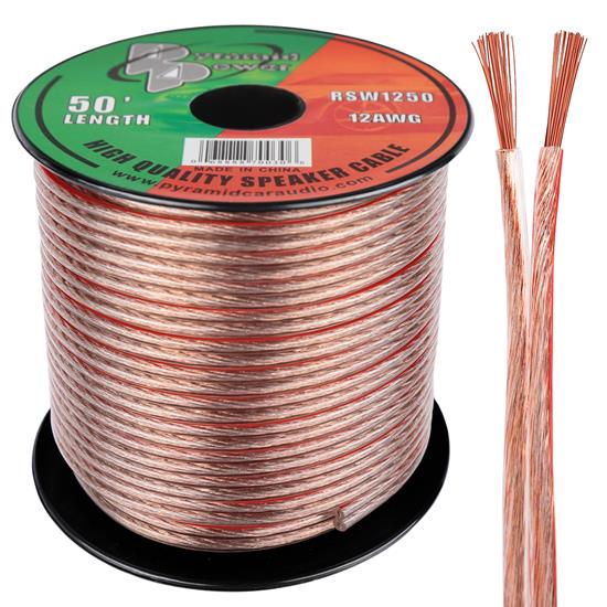 Pyle - RSW1250 , Sound and Recording , Cables - Wires - Adapters , 12 Gauge 50 ft. Spool of High Quality Speaker Zip Wire