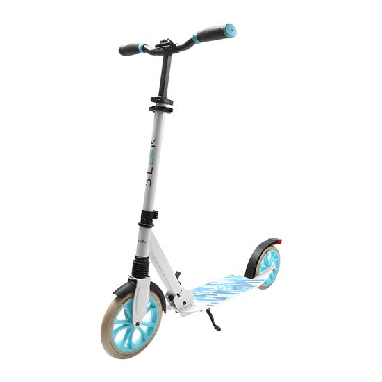 Pyle - SLADTZG , Sports and Outdoors , Kids Toy Scooters , Lightweight and Foldable Kick Scooter - Adjustable Scooter for Teens, Alloy Deck with High Impact Wheels (white)