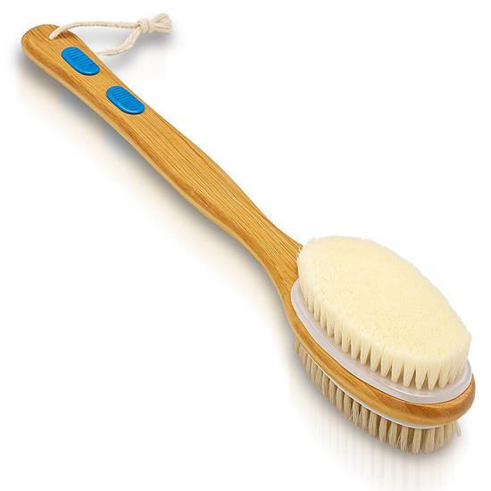 Pyle - SLBBBR300 , Health and Fitness , Pet Supplies , SereneLife Shower Back Scrubber for Deep Cleaning and Exfoliation - Ergonomic Handle and Soft Bristles for a Refreshing Full-Body Cleanse