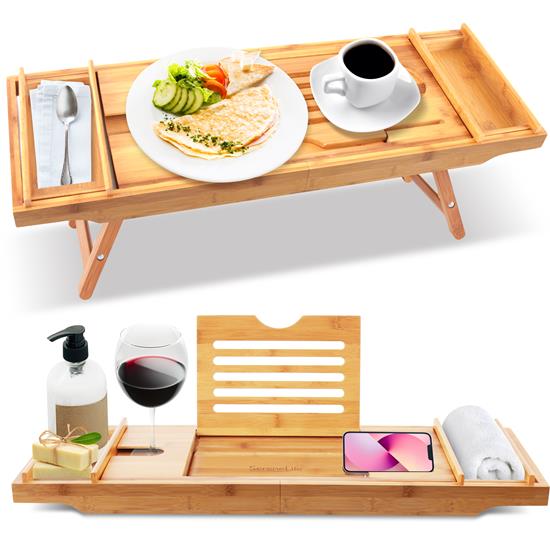SereneLife Bath Caddy Breakfast Tray