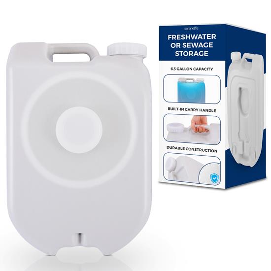 Pyle - CA-SLCAWT20 , Misc , Compact and Portable Water Tank - Rugged & Sturdy HDPE Construction with Built-in Carry Handle for Easy Movement