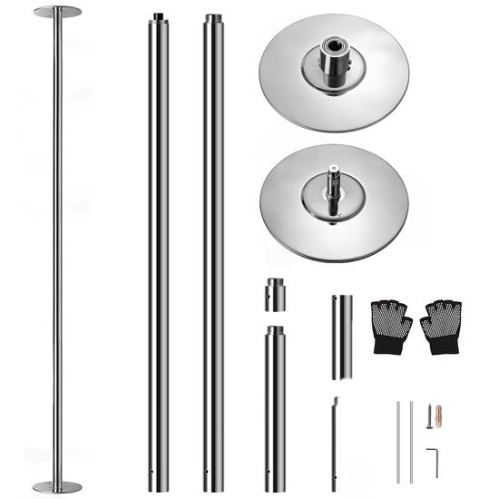 Pyle - SLDPS , Home and Office , Fitness Equipment - Home Gym , Health and Fitness , Fitness Equipment - Home Gym , Professional Spinning Dancing Pole - Portable & Removable Fitness Pole, Great For Training & Exercise