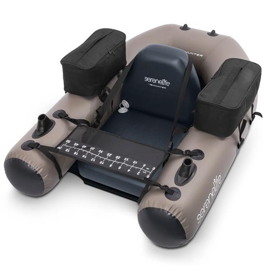 Pyle - SLFBT10.5 , Sports and Outdoors , Carrying Cases - Portability , Inflatable Modular Fishing Kayak with Single-Action Hand Pump, Carry Bag, and Repair Kit
