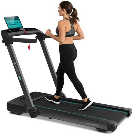 Pyle - SLFOLD30.9 , Home and Office , Fitness Equipment - Home Gym , Folding Motorized Treadmill Machine - Electric Digital Low-Speed Fitness with Smart Speed Control