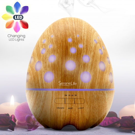 Pyle - SLFRSHAR14 , Home and Office , Therapeutic , 2-in-1 Aroma Diffuser & Humidifier with Warm Glowing LED Lights