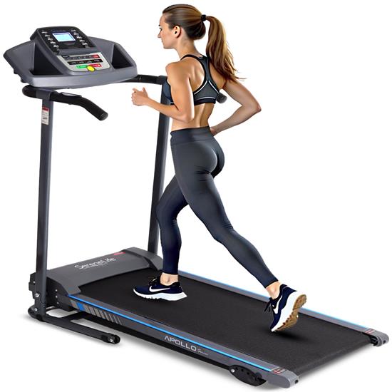 Pyle - SLFTRD20 , Home and Office , Fitness Equipment - Home Gym , Smart Digital Treadmill with Bluetooth App Sync, Manual Incline Treadmill Adjustment, Fold-Away Style