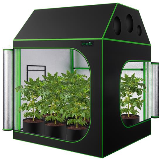 Pyle - SLGT60MRF.5 , Home and Office , Gardening - Landscaping , Hydroponic Grow Tent Garden - Reflective 600D Mylar with Observation Window and Floor Tray for Indoor Plant Growing