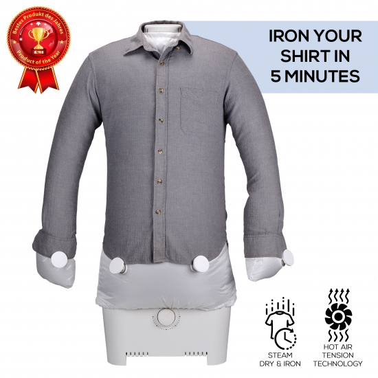 Pyle - SLIRX45 , Home and Office , Vacuums - Steam Cleaners , Shirt Ironing Machine - 1400W Ironing Dummy/Press for Shirts/Blouses and Much More, Dries and Irons Clothes Automatically in one Step