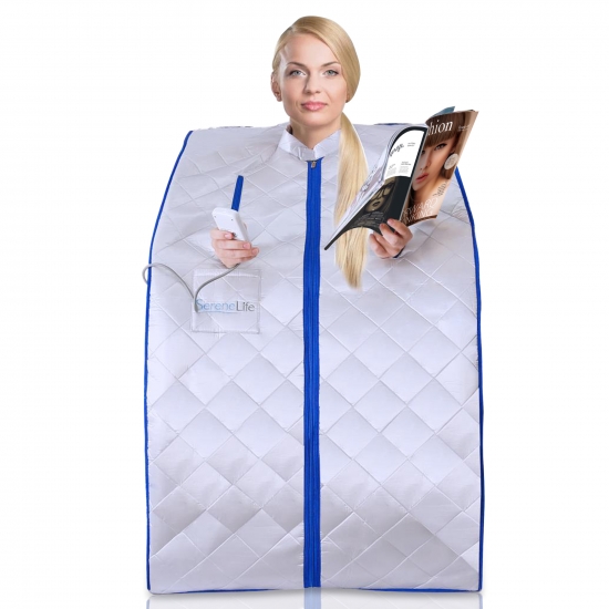 Pyle - AZSLISAU10SL , Home and Office , Therapeutic , Compact & Portable Infrared Sauna