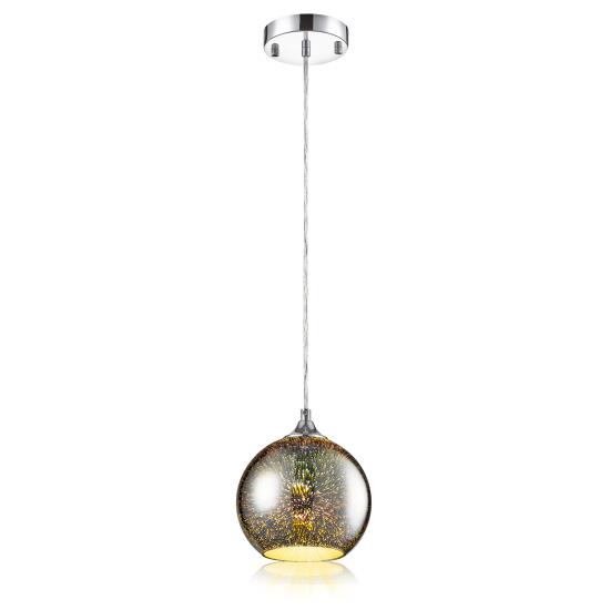 Pyle - sllmp12 , Home and Office , Light Fixtures - Interior Lighting , Pendant Light / Hanging Lamp Ceiling Light Fixture, Sculpted Glass Lighting Accent