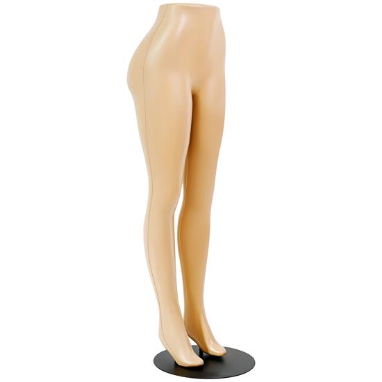 Pyle - SLMAQFTSK02 , Home and Office , clothing & accessories , Female Lower Body Dress Form Mannequin - Dummy PP Plastic Base Mannequin w/ Metal Base (Skin)