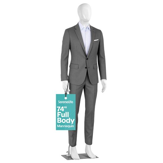 Pyle - SLMAQML , Misc , 74'' Male Mannequin Torso Dress Form - Detachable Mannequin Full Body Stand