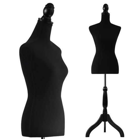 Pyle - SLMAQTPBK55 , Home and Office , clothing & accessories , Female Dress Form Mannequin Torso Display Mannequin Body with Adjustable Tripod Stand for Clothing Dress Jewelry Display (Black)