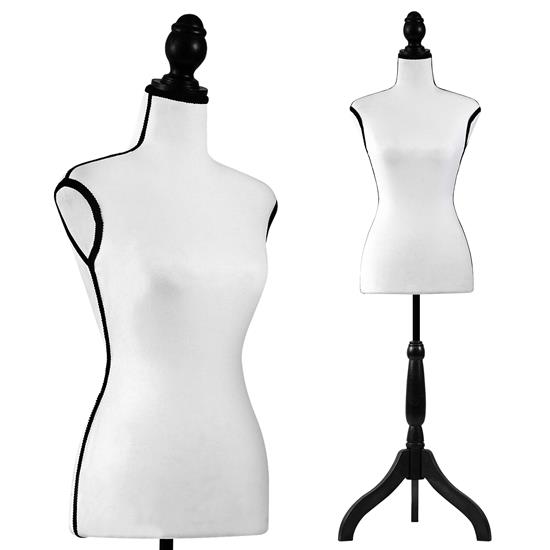 Pyle - SLMAQTPWH44 , Home and Office , clothing & accessories , Female Dress Form Mannequin Torso Display Mannequin Body with Adjustable Tripod Stand for Clothing Dress Jewelry Display (White)