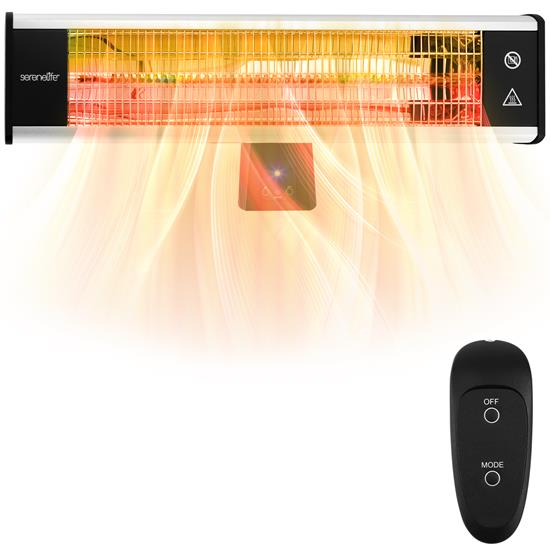 Pyle - SLOHT28.5 , Sports and Outdoors , Outdoor Heaters , Wall Mounting Patio Heater - Remote Control Wall Patio Heater with High Rated Aluminum Reflector and LED Indicator