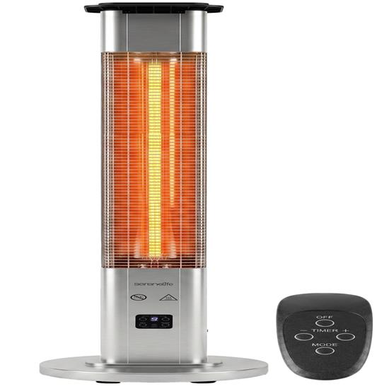 Pyle - SLOHT50 , Sports and Outdoors , Outdoor Heaters , 1500W Floor Standing Electric Patio Heater - Remote Control Stand Patio Heater with Three Power Settings