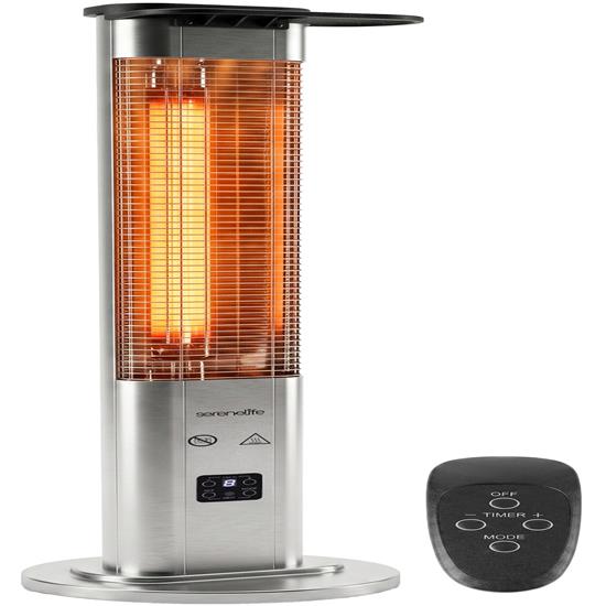 Pyle - SLOHT52 , Sports and Outdoors , Outdoor Heaters , 900W Floor Standing Electric Patio Heater - Remote Control Stand Patio Heater with Three Power Settings