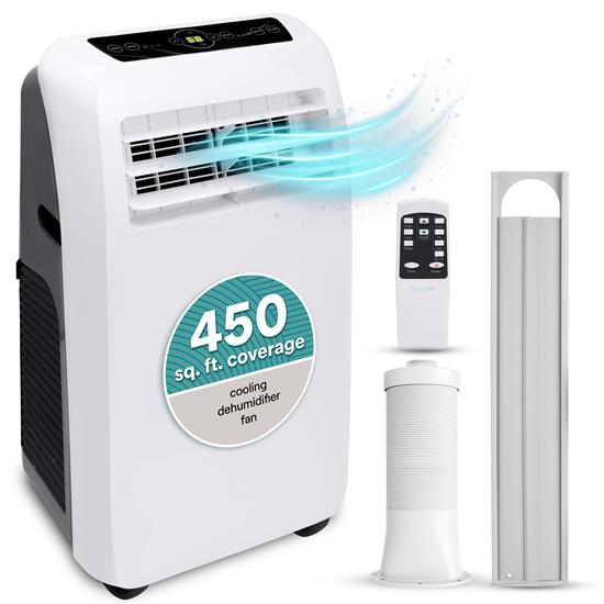 Pyle - SLPAC10 , Home and Office , Cooling Fans , Portable Air Conditioner - Compact Home A/C Cooling Unit with Built-in Dehumidifier & Fan Modes, Includes Window Mount Kit (10,000 BTU)