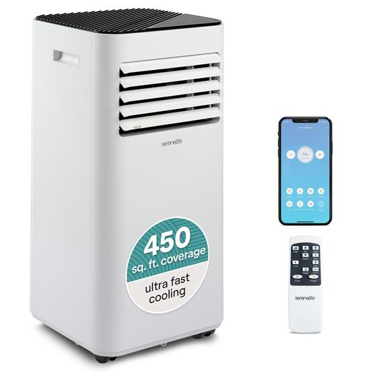 Pyle - SLPAC105W.5 , Home and Office , Cooling Fans , Portable Air Conditioner - Compact Home A/C Cooling Unit with Built-in Dehumidifier & Fan Modes, Includes Window Mount Kit (10,000 BTU)