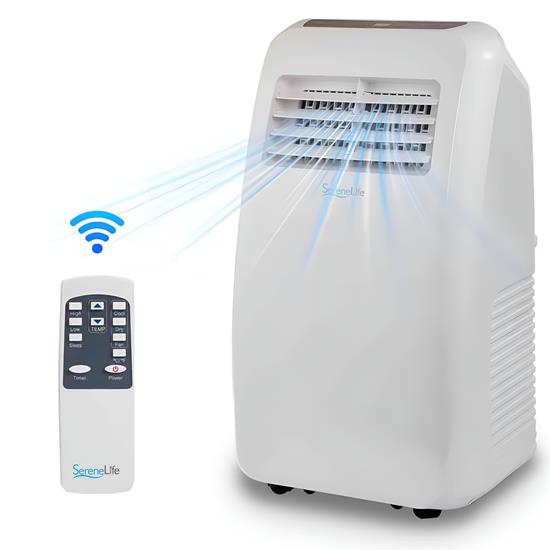 Pyle - SLPAC7UK , Home and Office , Cooling Fans , Portable Room Air Conditioner - 7000 BTU Compact Home A/C Cooling Unit with Built-in Dehumidifier & Fan Modes, Includes Window Mount Kit (White)