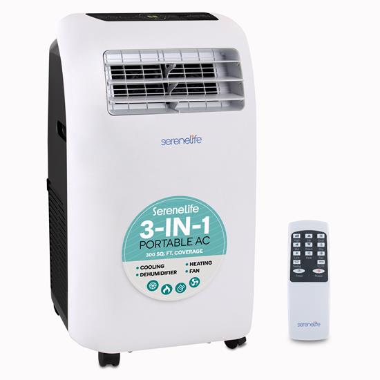 Pyle - SLPAC9EU , Home and Office , Cooling Fans , Portable Room Air Conditioner - 9000 BTU Compact Home A/C Cooling Unit with Built-in Dehumidifier & Fan Modes, Includes Window Mount Kit (White)