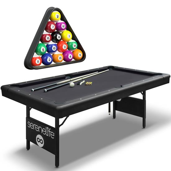 Pyle - SLPLTB76BK.5 , Sports and Outdoors , 76'' Portable and Foldable Pool Table with Accessory Kit (Black)