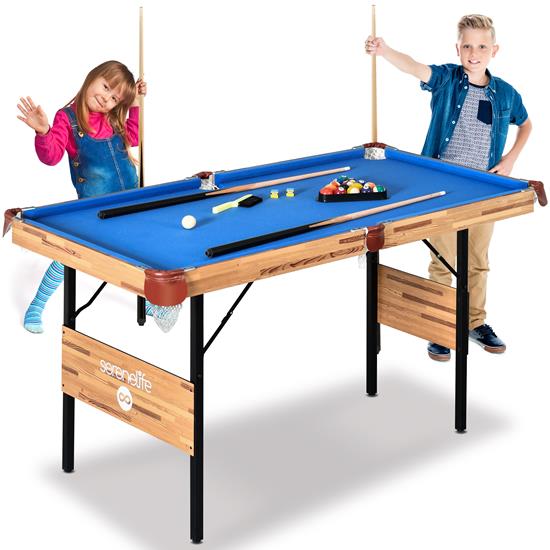 Pyle - SLPTB56 , Sports and Outdoors , 54'' Portable and Foldable Wooden Pool Table with Accessory Kit